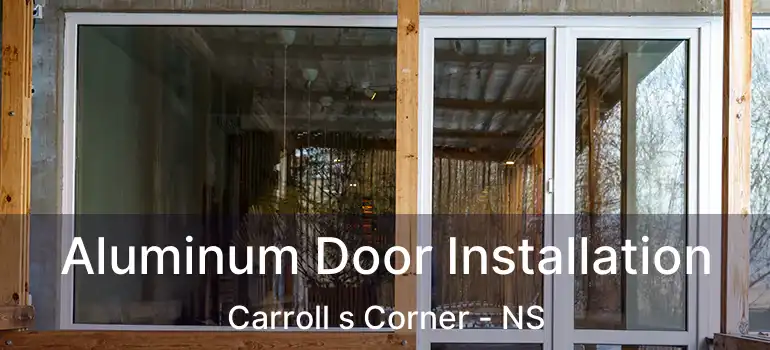  Aluminum Door Installation Carroll s Corner - NS