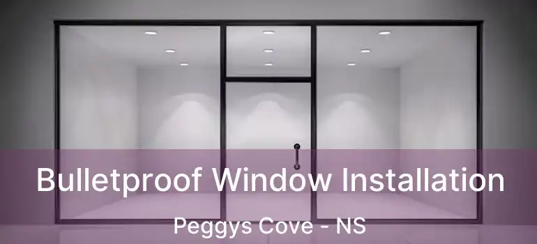  Bulletproof Window Installation Peggys Cove - NS