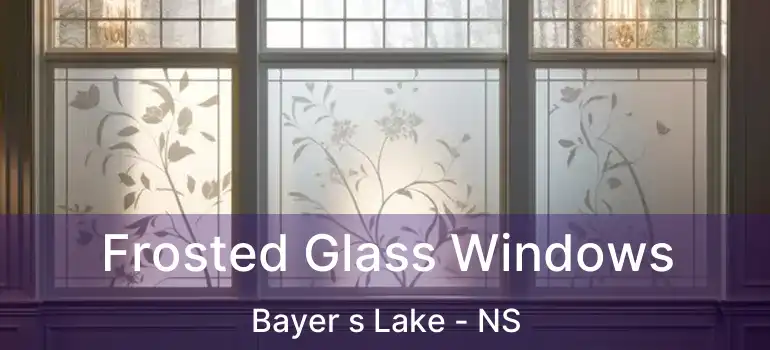  Frosted Glass Windows Bayer s Lake - NS