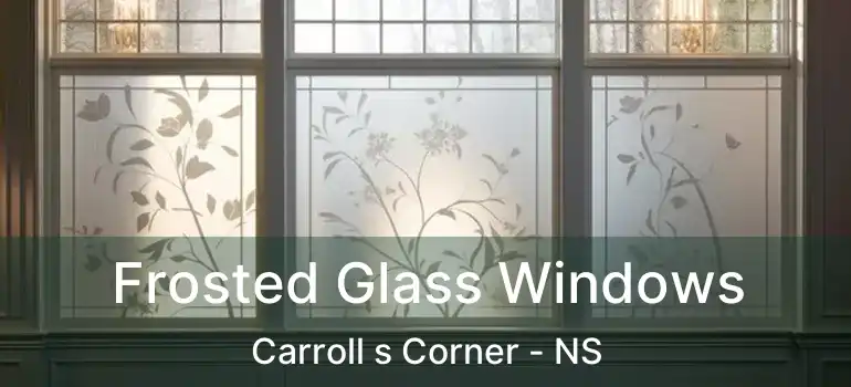  Frosted Glass Windows Carroll s Corner - NS