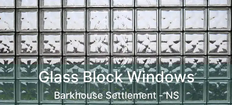  Glass Block Windows Barkhouse Settlement - NS