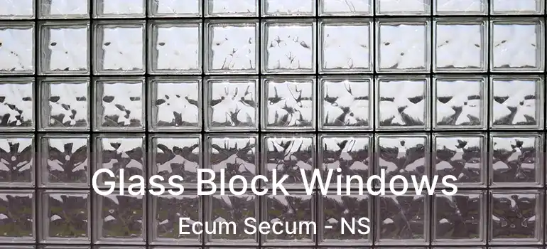  Glass Block Windows Ecum Secum - NS