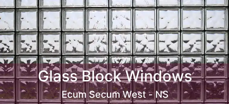  Glass Block Windows Ecum Secum West - NS