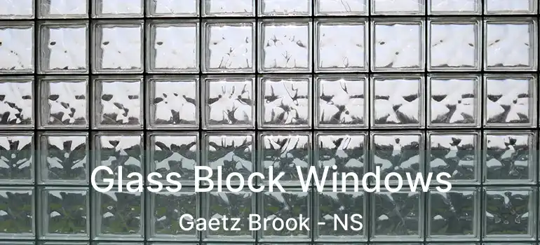  Glass Block Windows Gaetz Brook - NS