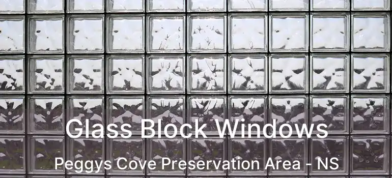  Glass Block Windows Peggys Cove Preservation Area - NS