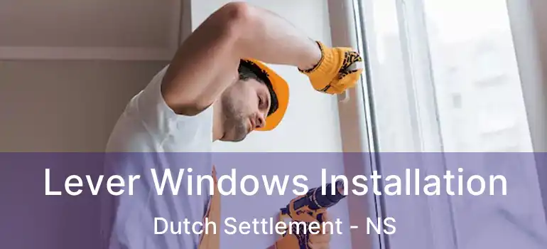  Lever Windows Installation Dutch Settlement - NS