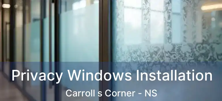  Privacy Windows Installation Carroll s Corner - NS