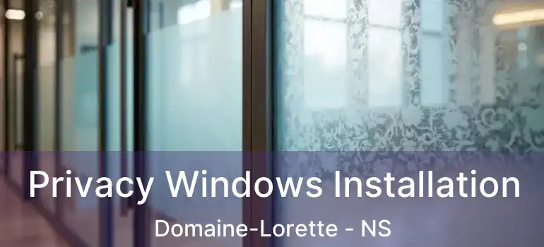  Privacy Windows Installation Domaine-Lorette - NS