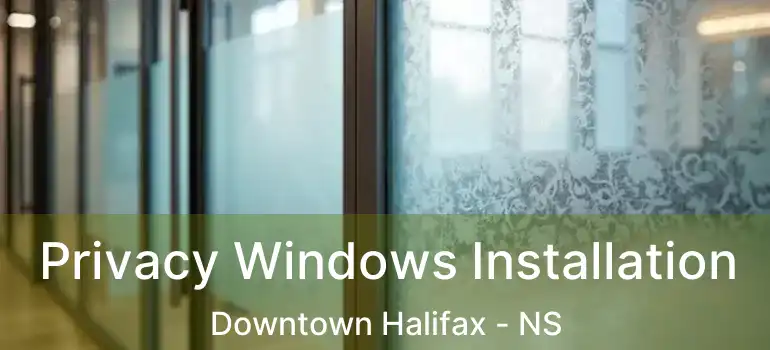  Privacy Windows Installation Downtown Halifax - NS