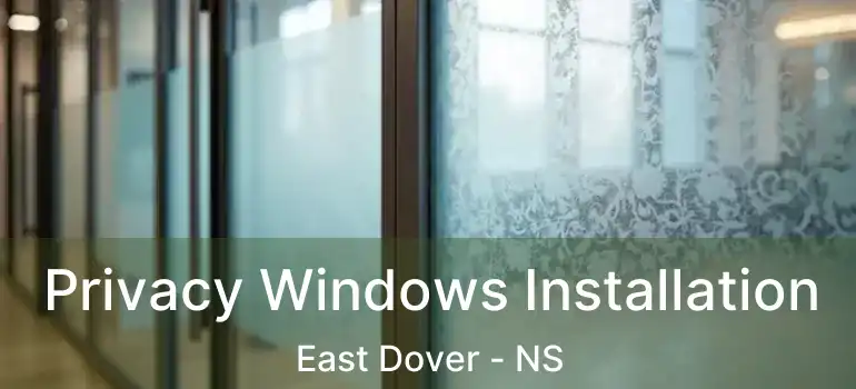  Privacy Windows Installation East Dover - NS