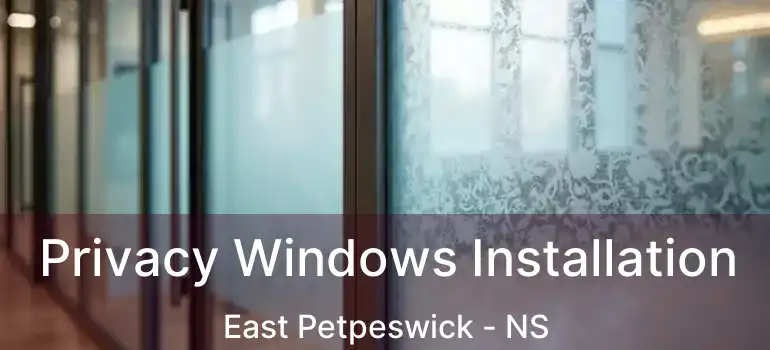  Privacy Windows Installation East Petpeswick - NS