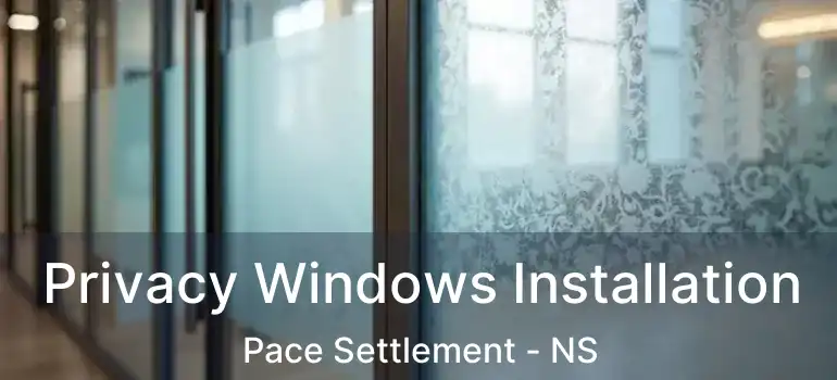  Privacy Windows Installation Pace Settlement - NS