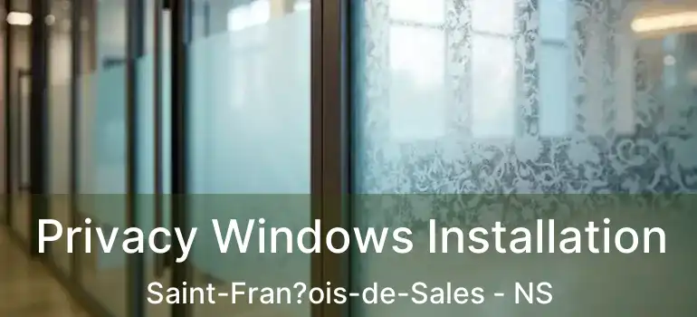  Privacy Windows Installation Saint-Fran?ois-de-Sales - NS