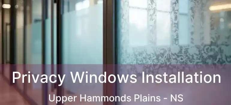  Privacy Windows Installation Upper Hammonds Plains - NS