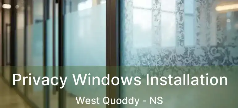  Privacy Windows Installation West Quoddy - NS