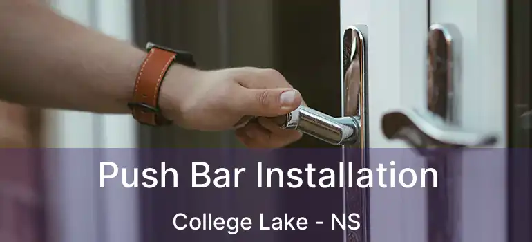  Push Bar Installation College Lake - NS