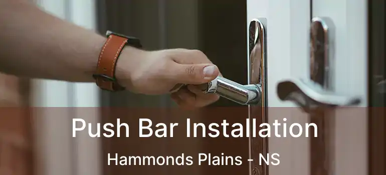  Push Bar Installation Hammonds Plains - NS