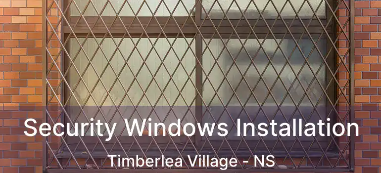  Security Windows Installation Timberlea Village - NS