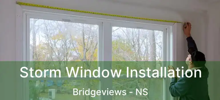  Storm Window Installation Bridgeviews - NS