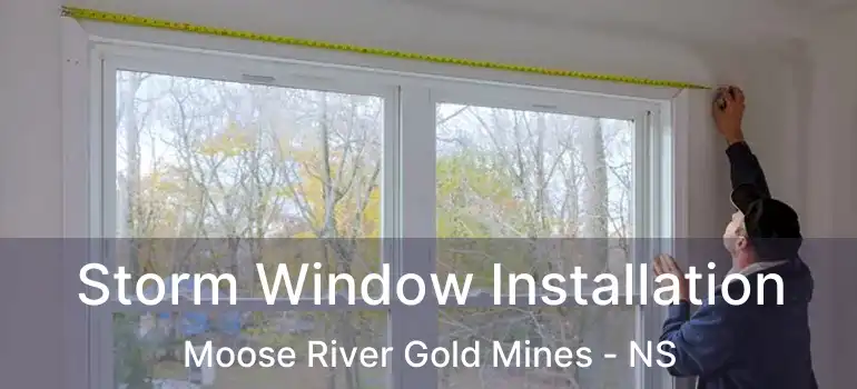  Storm Window Installation Moose River Gold Mines - NS