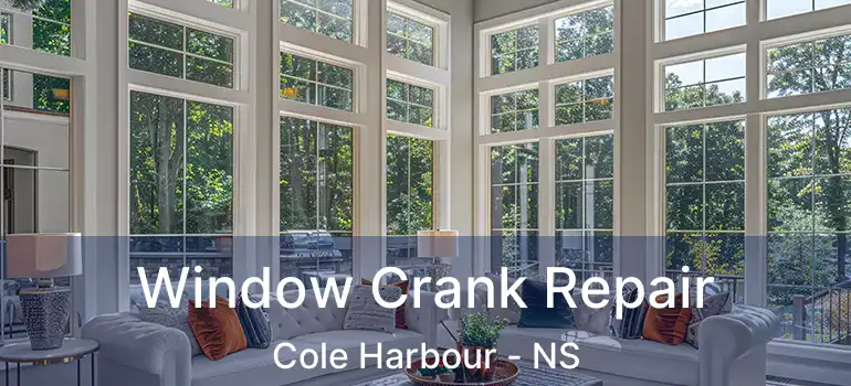  Window Crank Repair Cole Harbour - NS