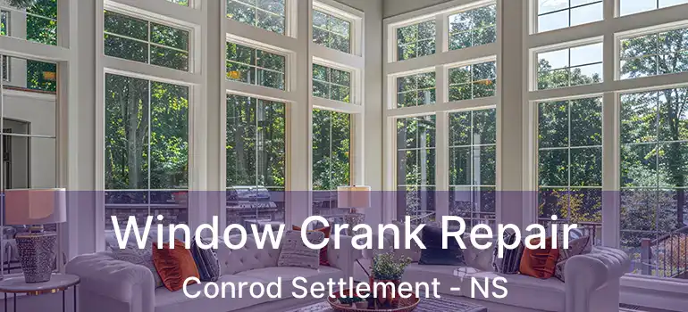  Window Crank Repair Conrod Settlement - NS