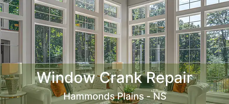  Window Crank Repair Hammonds Plains - NS