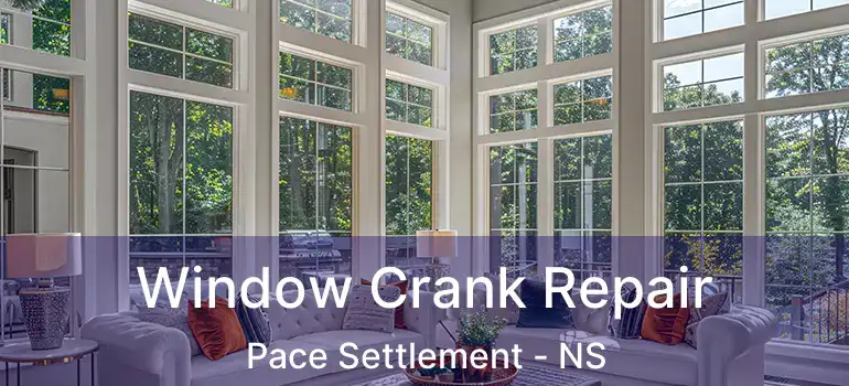  Window Crank Repair Pace Settlement - NS