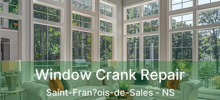  Window Crank Repair Saint-Fran?ois-de-Sales - NS