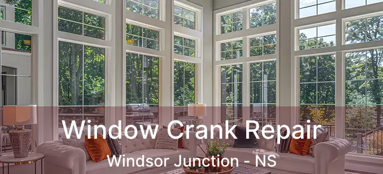  Window Crank Repair Windsor Junction - NS