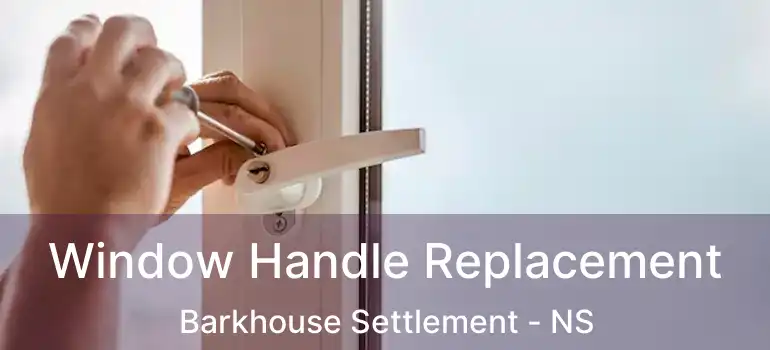  Window Handle Replacement Barkhouse Settlement - NS