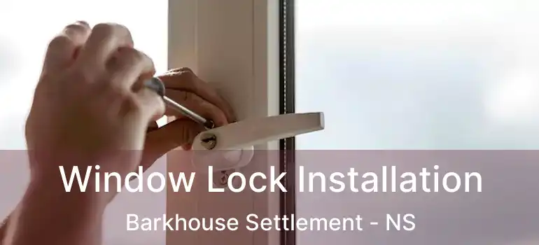  Window Lock Installation Barkhouse Settlement - NS