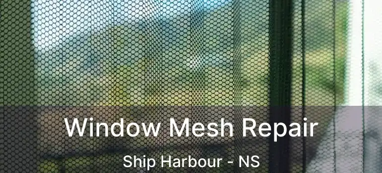  Window Mesh Repair Ship Harbour - NS