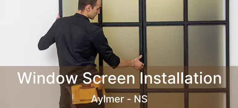  Window Screen Installation Aylmer - NS