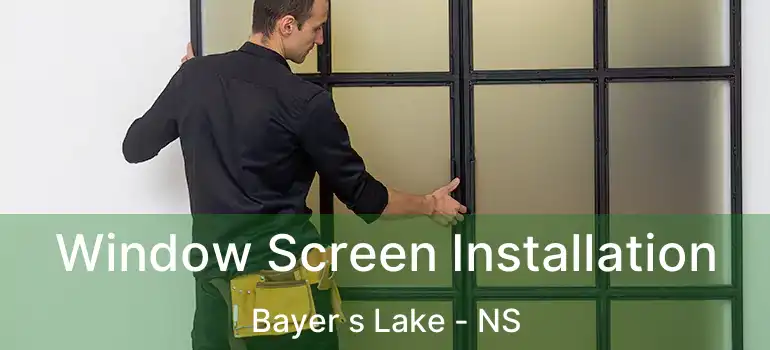  Window Screen Installation Bayer s Lake - NS