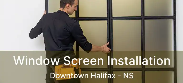  Window Screen Installation Downtown Halifax - NS