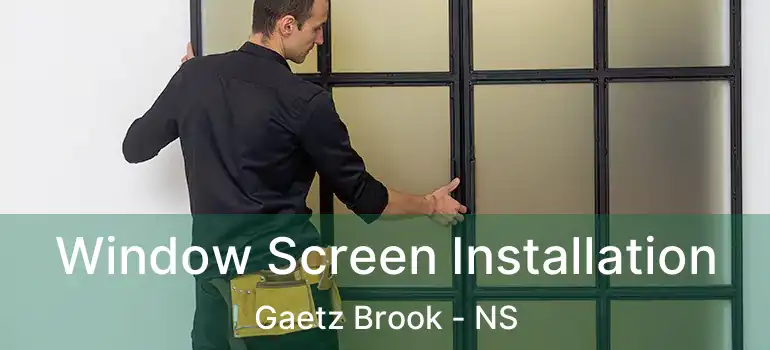  Window Screen Installation Gaetz Brook - NS