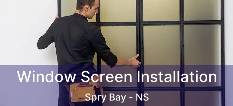  Window Screen Installation Spry Bay - NS